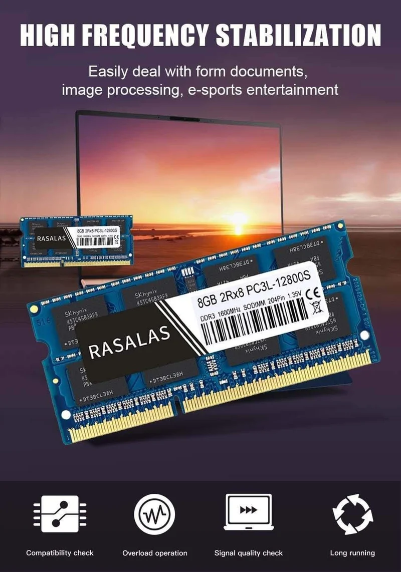 Speicher Ram DDR3 8 GB 4 GB 8500 10600 12800 SO-DIMM 1.35 V 1.5 V Notebook 204Pin Laptop Betriebsname