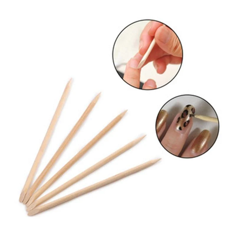 200 teile/paket Orange Holzstäbchen Nagelhautschieber Entferner 11.5 cm Nail art Design Maniküre Pflege Werkzeuge Entfernung Abgestorbener Haut Nagelpflege