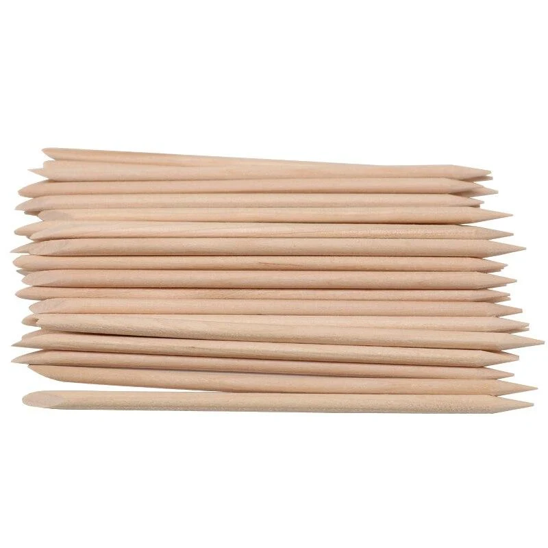 200 teile/paket Orange Holzstäbchen Nagelhautschieber Entferner 11.5 cm Nail art Design Maniküre Pflege Werkzeuge Entfernung Abgestorbener Haut Nagelpflege