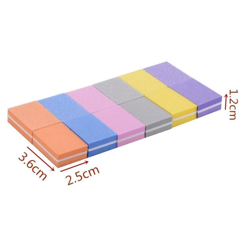 100 teile/los Professionelle Nagelfeile Mini Schwamm Nagel Schleif Blöcke UV Gel Polnischen Häutchen Entferner Maniküre Werkzeuge Nagel Puffer Dateien