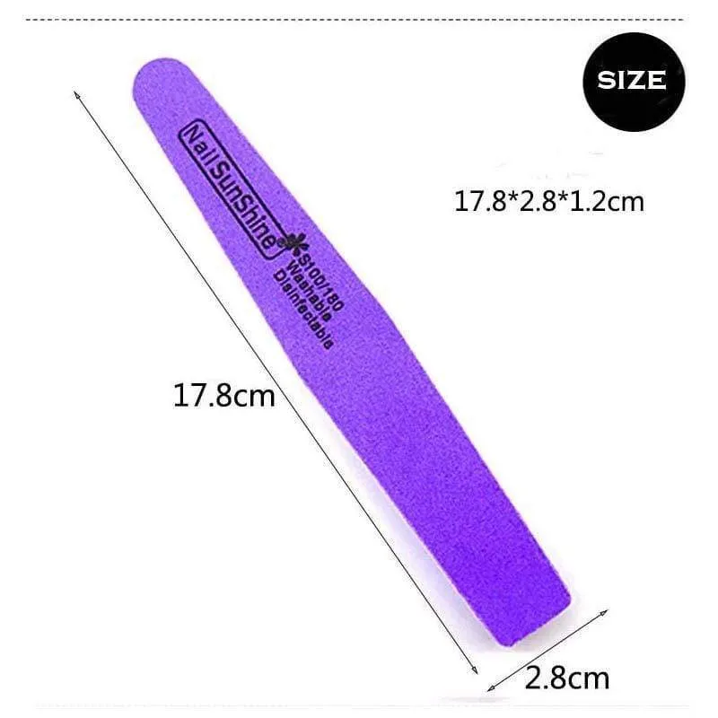 10 teile/los Rhombus Doppelseitige Nagelfeilen Puffer 100/180 Polieren Schleifen Maniküre Pediküre Nagelpuffer Feilenwerkzeuge
