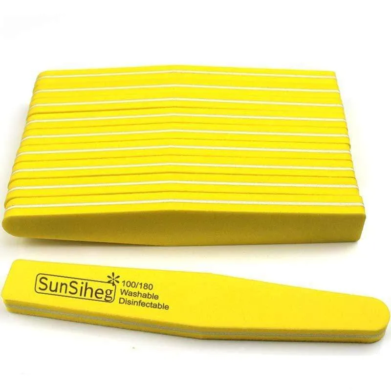 10 teile/los Rhombus Doppelseitige Nagelfeilen Puffer 100/180 Polieren Schleifen Maniküre Pediküre Nagelpuffer Feilenwerkzeuge