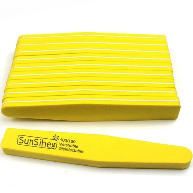 10 teile/los Rhombus Doppelseitige Nagelfeilen Puffer 100/180 Polieren Schleifen Maniküre Pediküre Nagelpuffer Feilenwerkzeuge