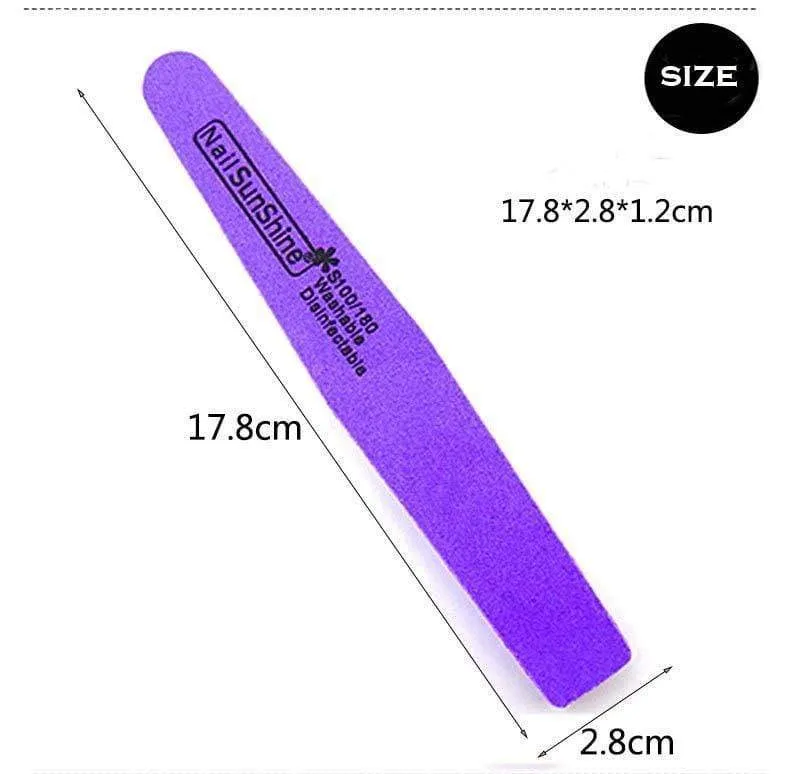 10 teile/los Rhombus Doppelseitige Nagelfeilen Puffer 100/180 Polieren Schleifen Maniküre Pediküre Nagelpuffer Feilenwerkzeuge