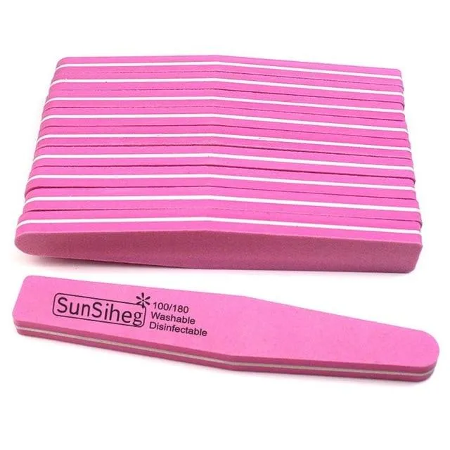 10 teile/los Rhombus Doppelseitige Nagelfeilen Puffer 100/180 Polieren Schleifen Maniküre Pediküre Nagelpuffer Feilenwerkzeuge
