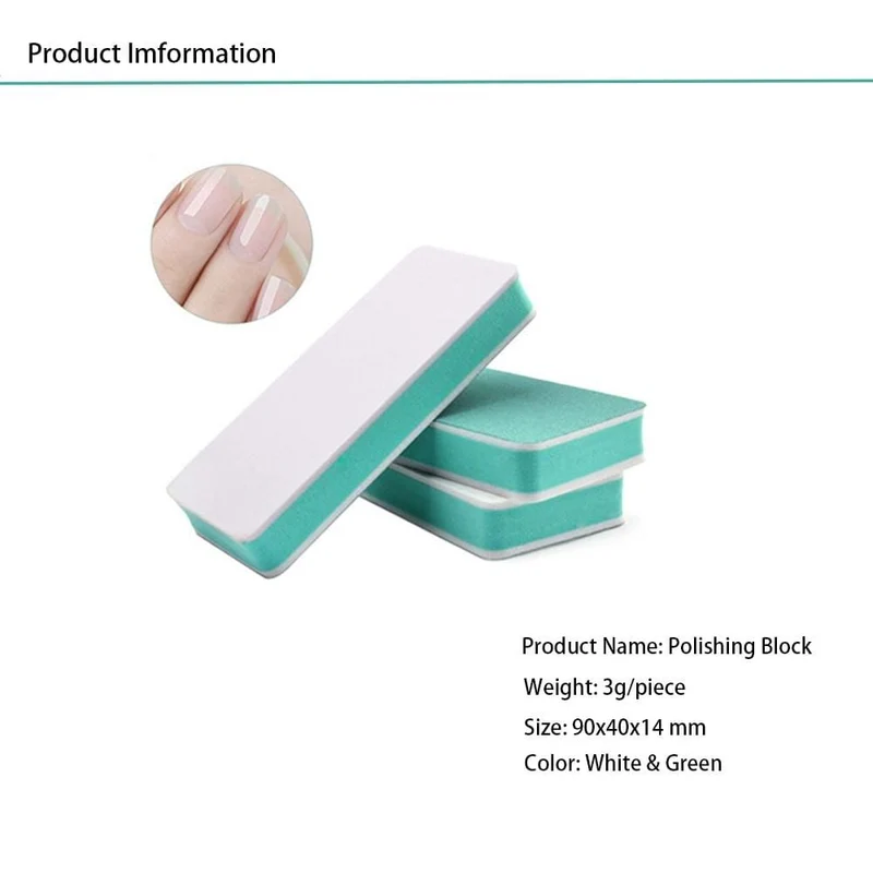 10 Stück Nagelpuffer Nail Art Doppelseitiger Polierblock für Maniküre Buffer Smooth Shine Tool.