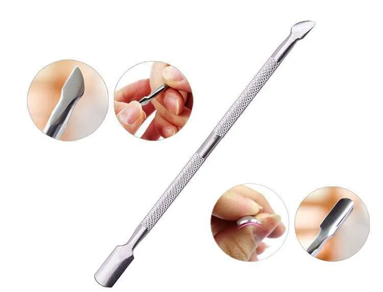 4 teile/los Edelstahl Häutchen Entferner Doppelseitige Finger Dead Skin Push Nagel Häutchen Pusher Maniküre Nagel Pflege Werkzeug