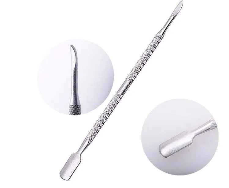 4 teile/los Edelstahl Häutchen Entferner Doppelseitige Finger Dead Skin Push Nagel Häutchen Pusher Maniküre Nagel Pflege Werkzeug