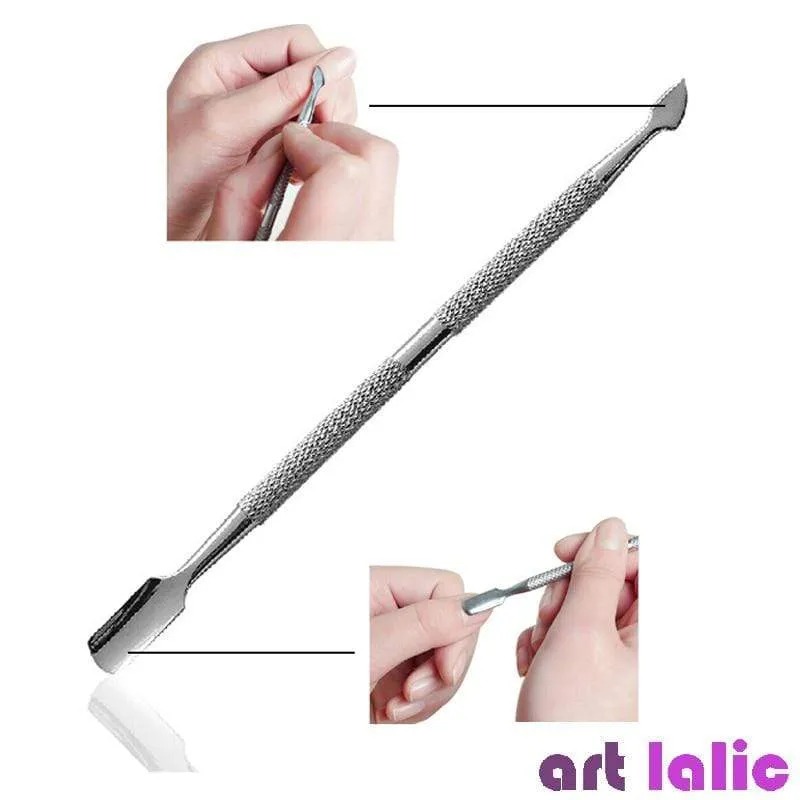 4 teile/los Edelstahl Häutchen Entferner Doppelseitige Finger Dead Skin Push Nagel Häutchen Pusher Maniküre Nagel Pflege Werkzeug