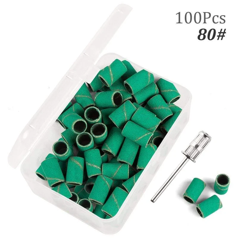 100 Stück 80''/120''/180" Nail Art Schleifbänder Gel Nagellackentferner Werkzeug Zubehör für elektrische Nagelmaschine Nagelbohrer