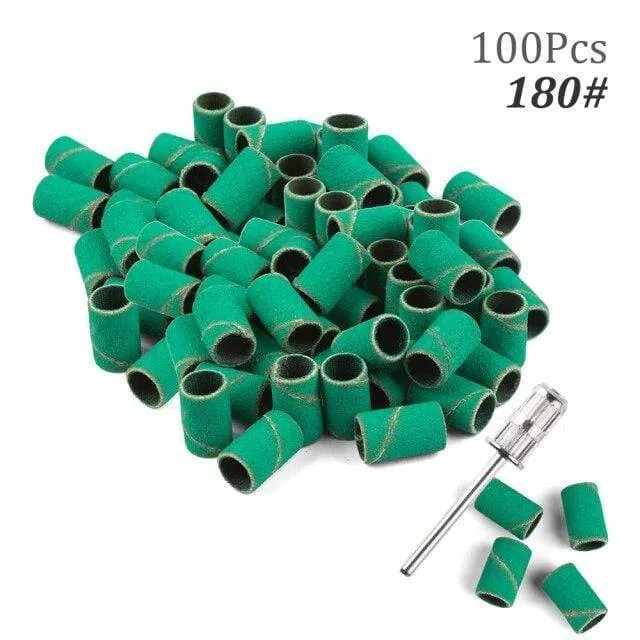 100 Stück 80''/120''/180" Nail Art Schleifbänder Gel Nagellackentferner Werkzeug Zubehör für elektrische Nagelmaschine Nagelbohrer