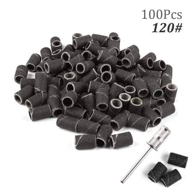 100 Stück 80''/120''/180" Nail Art Schleifbänder Gel Nagellackentferner Werkzeug Zubehör für elektrische Nagelmaschine Nagelbohrer