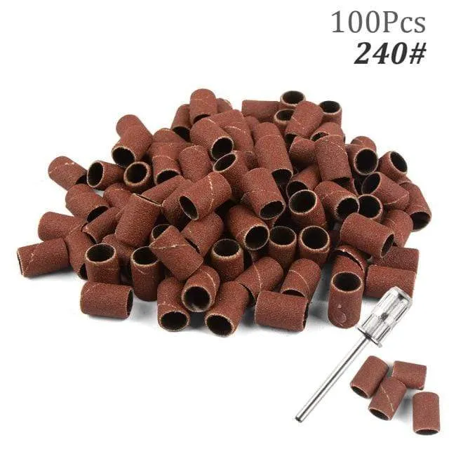 100 Stück 80''/120''/180" Nail Art Schleifbänder Gel Nagellackentferner Werkzeug Zubehör für elektrische Nagelmaschine Nagelbohrer