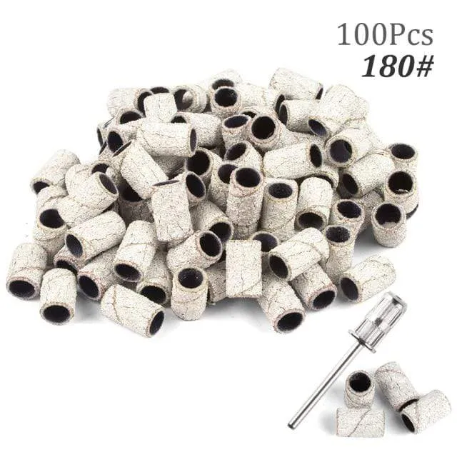 100 Stück 80''/120''/180" Nail Art Schleifbänder Gel Nagellackentferner Werkzeug Zubehör für elektrische Nagelmaschine Nagelbohrer