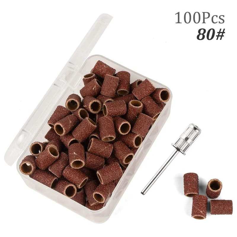 100 Stück 80''/120''/180" Nail Art Schleifbänder Gel Nagellackentferner Werkzeug Zubehör für elektrische Nagelmaschine Nagelbohrer