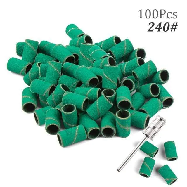100 Stück 80''/120''/180" Nail Art Schleifbänder Gel Nagellackentferner Werkzeug Zubehör für elektrische Nagelmaschine Nagelbohrer