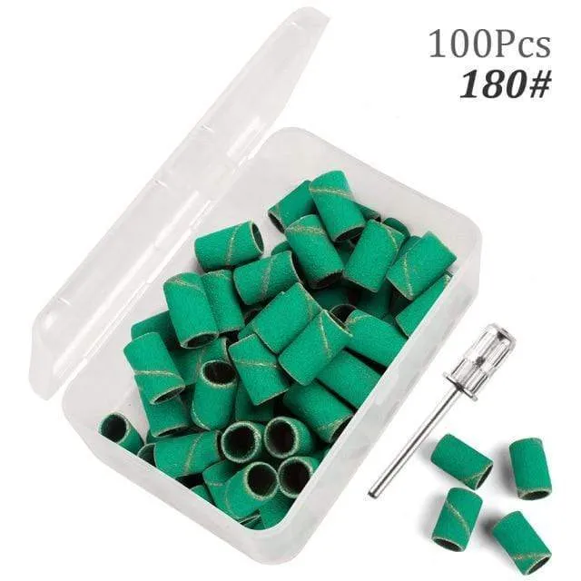 100 Stück 80''/120''/180" Nail Art Schleifbänder Gel Nagellackentferner Werkzeug Zubehör für elektrische Nagelmaschine Nagelbohrer