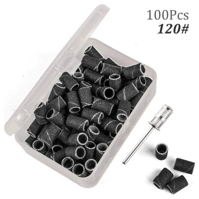 100 Stück 80''/120''/180" Nail Art Schleifbänder Gel Nagellackentferner Werkzeug Zubehör für elektrische Nagelmaschine Nagelbohrer