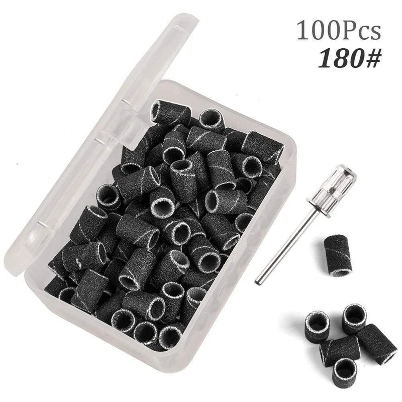 100 Stück 80''/120''/180" Nail Art Schleifbänder Gel Nagellackentferner Werkzeug Zubehör für elektrische Nagelmaschine Nagelbohrer