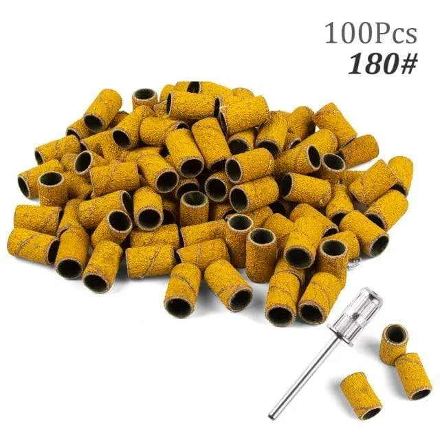 100 Stück 80''/120''/180" Nail Art Schleifbänder Gel Nagellackentferner Werkzeug Zubehör für elektrische Nagelmaschine Nagelbohrer
