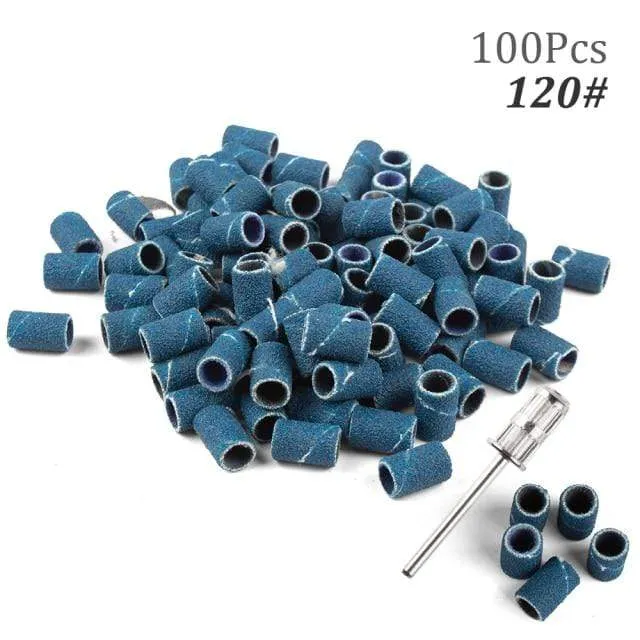 100 Stück 80''/120''/180" Nail Art Schleifbänder Gel Nagellackentferner Werkzeug Zubehör für elektrische Nagelmaschine Nagelbohrer