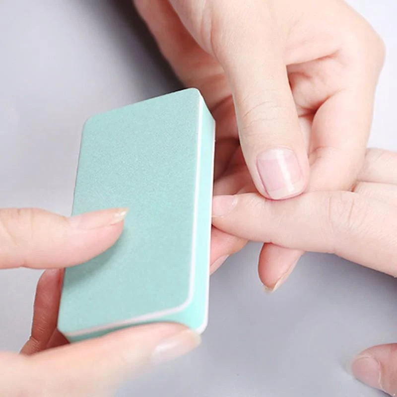 Mode 10 teile/los Nagel Puffer Block Polnischen Schleifen Nagel Datei Maniküre Nail art Tipps Werkzeug Grün Sand Oberfläche Schwamm lixa de unha