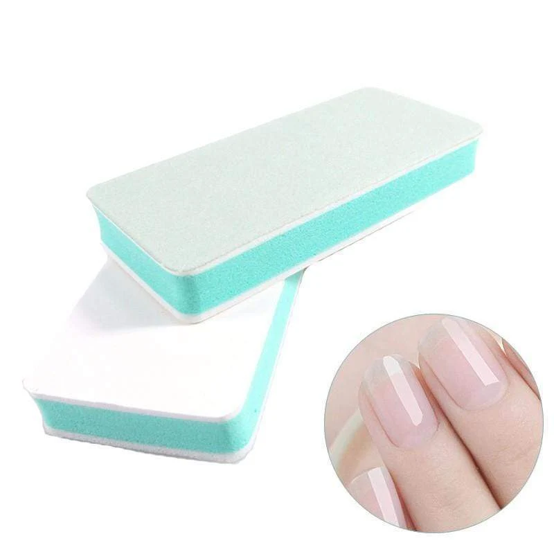 Mode 10 teile/los Nagel Puffer Block Polnischen Schleifen Nagel Datei Maniküre Nail art Tipps Werkzeug Grün Sand Oberfläche Schwamm lixa de unha