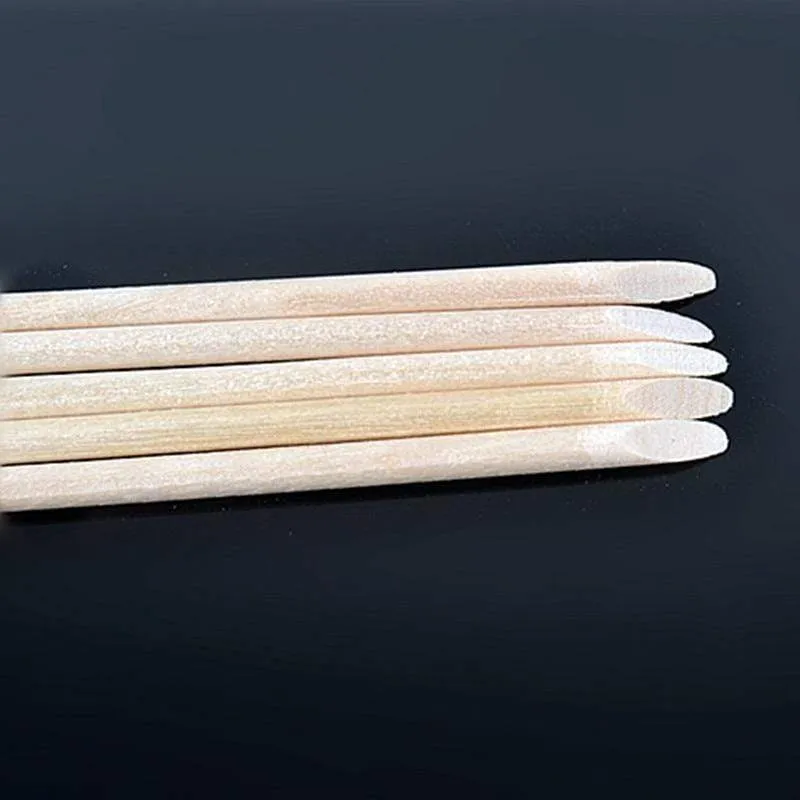 100 teil/beutel Nail art Orange Holz Stick Nagelhautschieber Entferner Pediküre Maniküre Werkzeug Doppelseitige Stick Für Maniküre Pflege Werkzeug