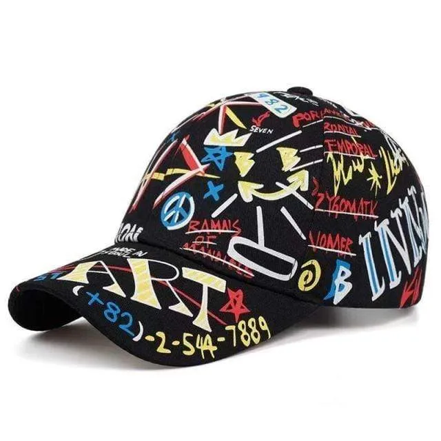 Graffiti Baseball Cap Hip Hop Flut Hut Sommer Reise Schatten Caps Männer Frauen Outdoor Sport Casual Hüte Snapback Hüte Gorr