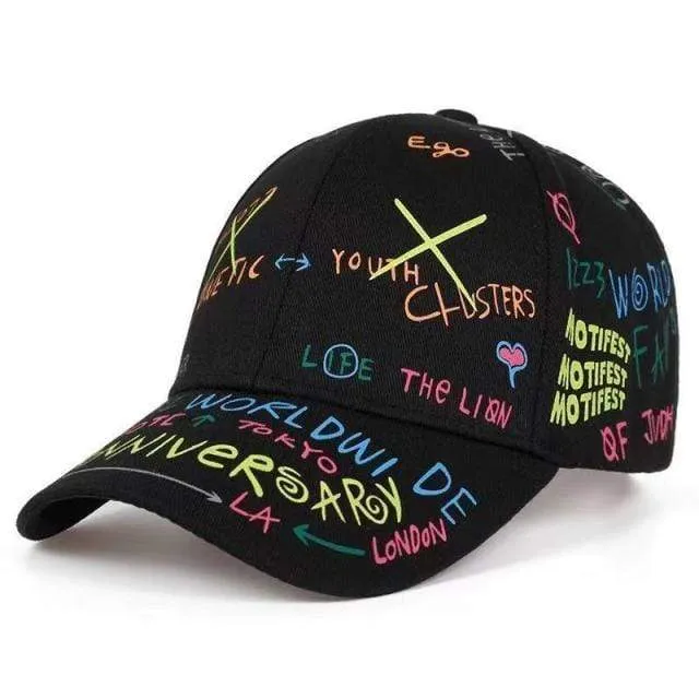 Graffiti Baseball Cap Hip Hop Flut Hut Sommer Reise Schatten Caps Männer Frauen Outdoor Sport Casual Hüte Snapback Hüte Gorr