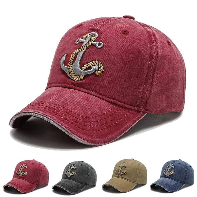 Damen Baseballmütze Sommermütze Atmungsaktive Baumwollmützen Für Männer Stickereimütze Snapback Anker Sport Für Gorros Sonnenhüte