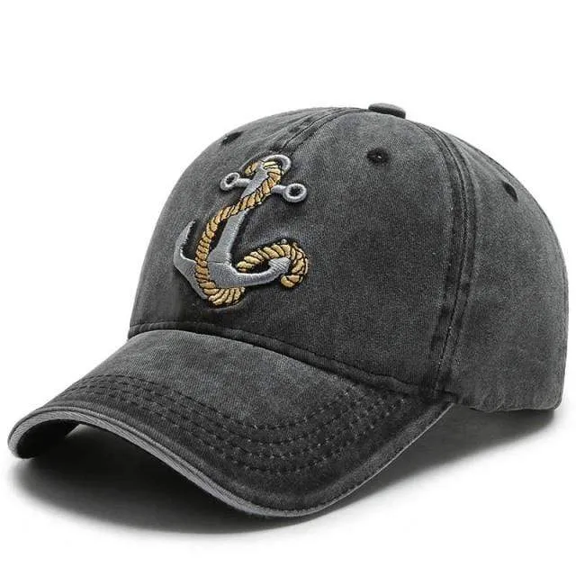 Damen Baseballmütze Sommermütze Atmungsaktive Baumwollmützen Für Männer Stickereimütze Snapback Anker Sport Für Gorros Sonnenhüte
