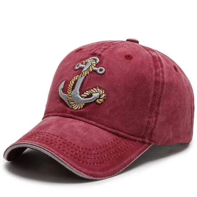 Damen Baseballmütze Sommermütze Atmungsaktive Baumwollmützen Für Männer Stickereimütze Snapback Anker Sport Für Gorros Sonnenhüte