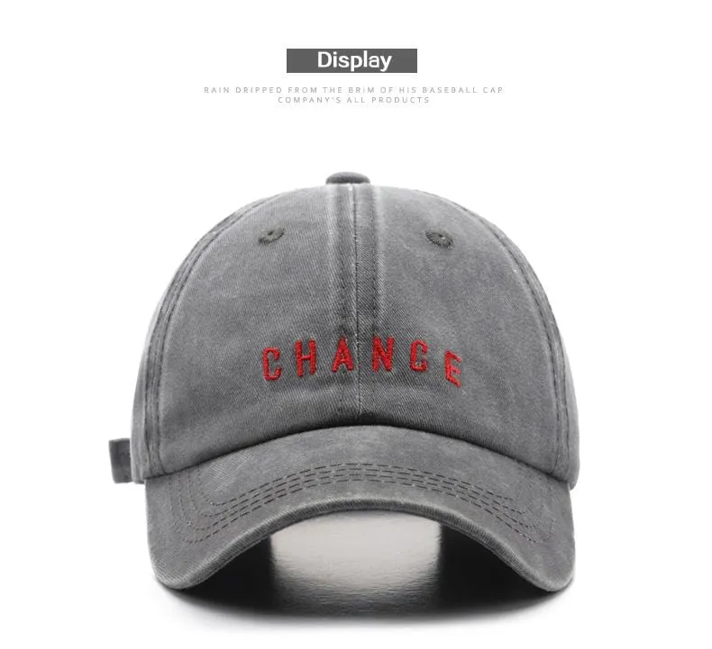 Baumwoll-Baseballkappe für Männer und Frauen CHANCE Bestickte Hüte Lässige Retro-Snapback-Mütze Sommer-Sonnenkappen Unisex-Gorras
