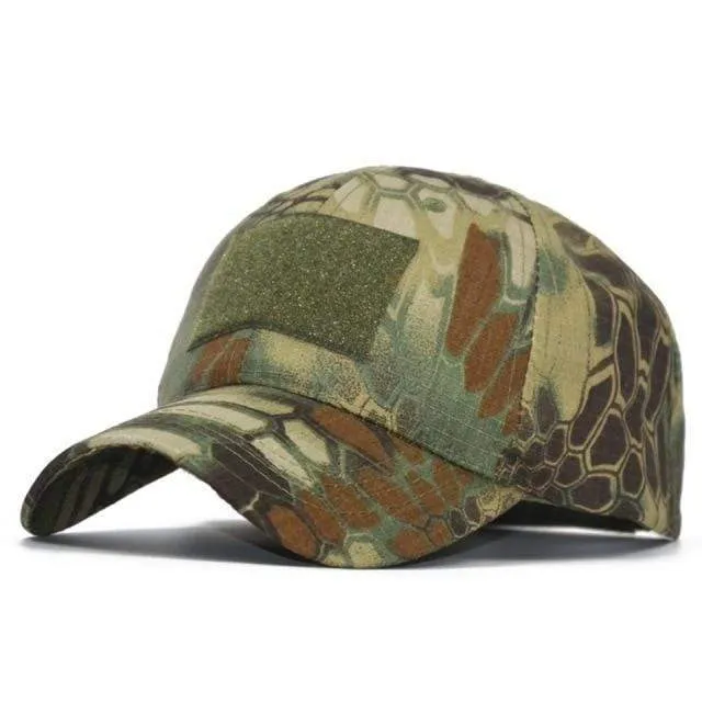 Camo Baseball Cap Männer Sommer Mesh Cap Taktische Camouflage Velcr Snapback Outdoor Klettern Jagd Camo Sommerhut W1007