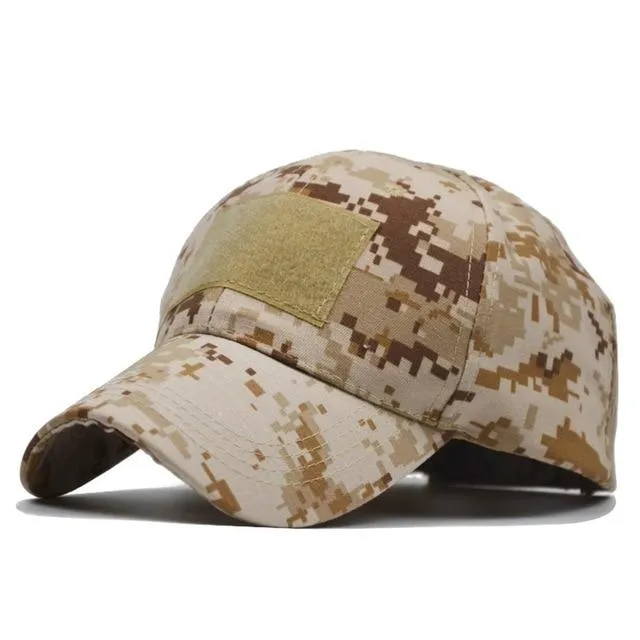 Camo Baseball Cap Männer Sommer Mesh Cap Taktische Camouflage Velcr Snapback Outdoor Klettern Jagd Camo Sommerhut W1007
