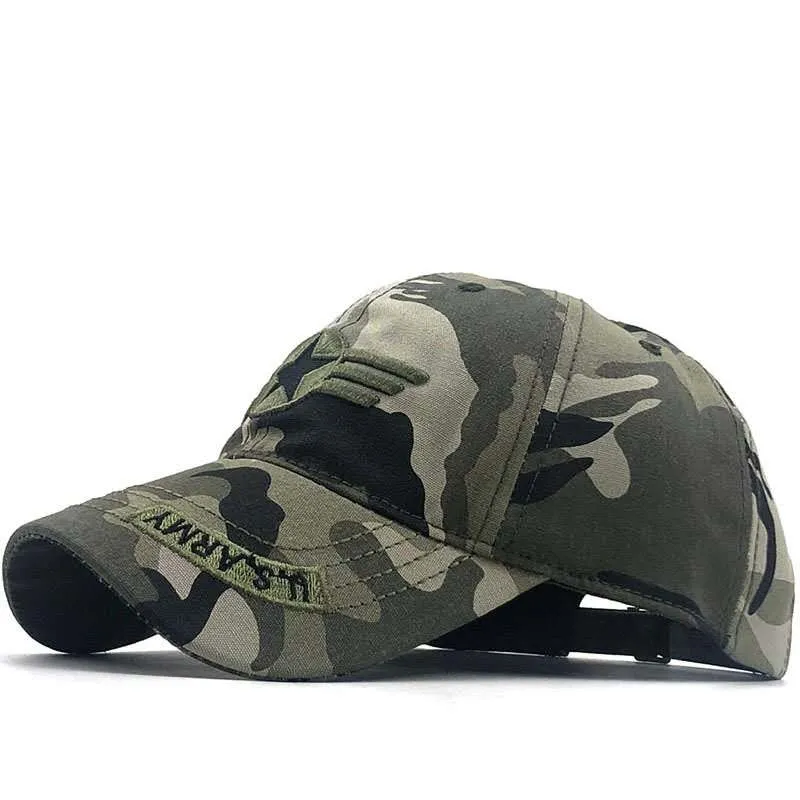 Militärische taktische Hüte, Stickerei-Pentagramm-Kappen, Team-Baseball-Kappen für Männer, Army Force Jungle Hunting Caps für Männer
