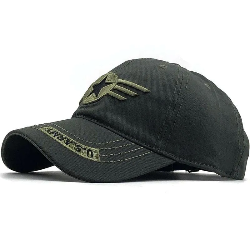 Militärische taktische Hüte, Stickerei-Pentagramm-Kappen, Team-Baseball-Kappen für Männer, Army Force Jungle Hunting Caps für Männer