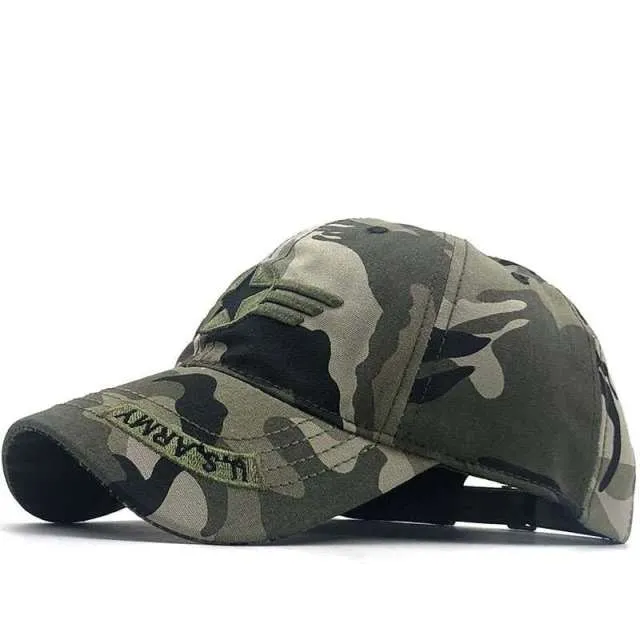 Militärische taktische Hüte, Stickerei-Pentagramm-Kappen, Team-Baseball-Kappen für Männer, Army Force Jungle Hunting Caps für Männer