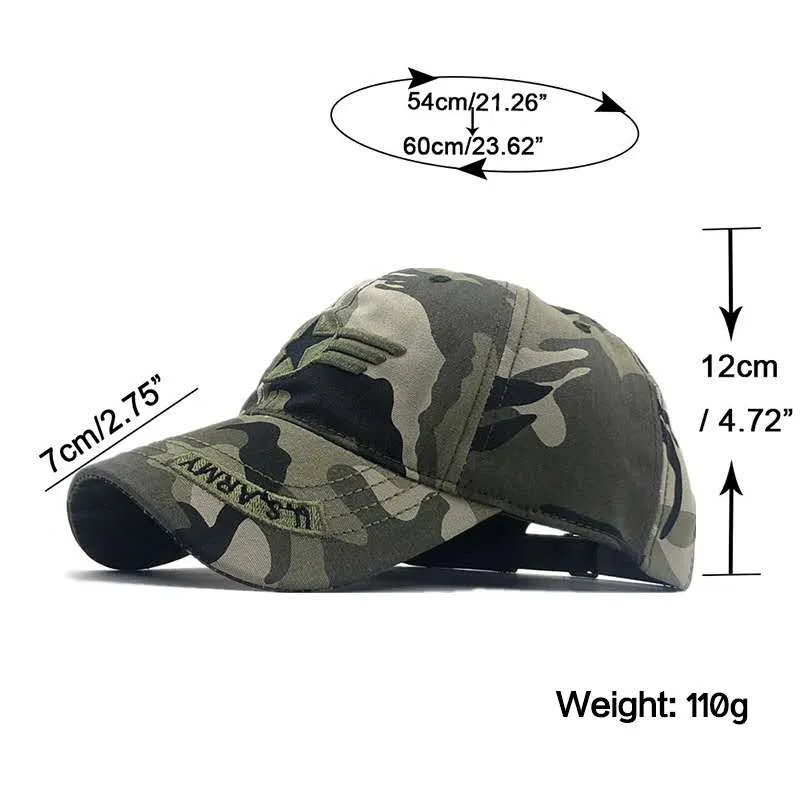 Militärische taktische Hüte, Stickerei-Pentagramm-Kappen, Team-Baseball-Kappen für Männer, Army Force Jungle Hunting Caps für Männer