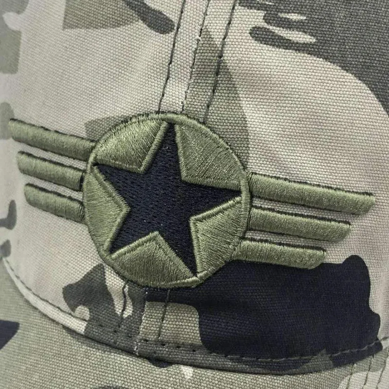 Militärische taktische Hüte, Stickerei-Pentagramm-Kappen, Team-Baseball-Kappen für Männer, Army Force Jungle Hunting Caps für Männer