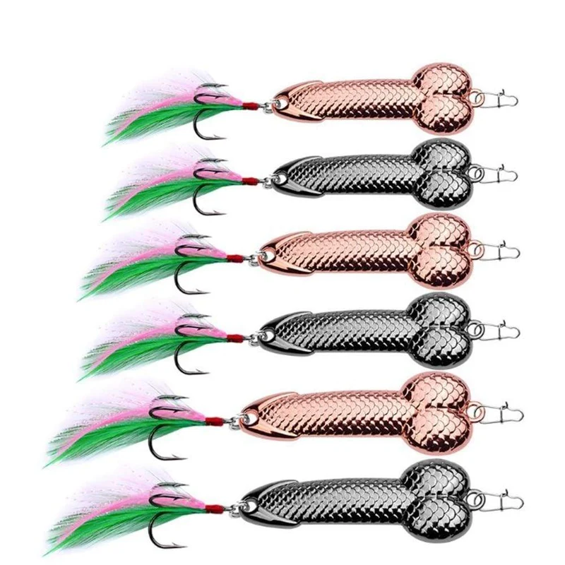 1 stücke Hochwertiger Metalllöffel Köder 3g-36g Schwarz Rose Gold Metall Pailletten mit Feder Harter Köder Für Barsch Hecht Karpfenangeln