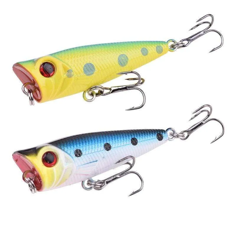 Mini Popper Hartköder Topwater Popper Angelköder 50mm 5g Kunststoff Jerkbait Künstliche Wobbler Swimbait Angelgerät