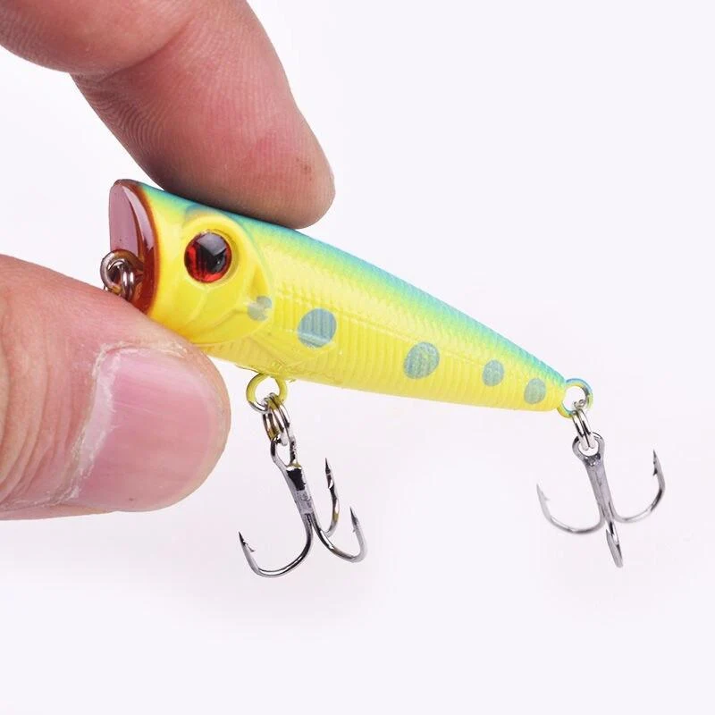 Mini Popper Hartköder Topwater Popper Angelköder 50mm 5g Kunststoff Jerkbait Künstliche Wobbler Swimbait Angelgerät
