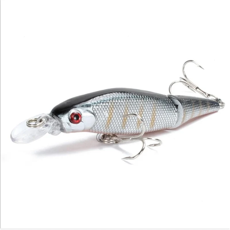 1 STÜCKE Wobbler Hecht Angelköder Multi Jointed Sections Harter Köder 85mm/7.4g Künstlicher Köder Minnow Crankbait Angelgerät Köder