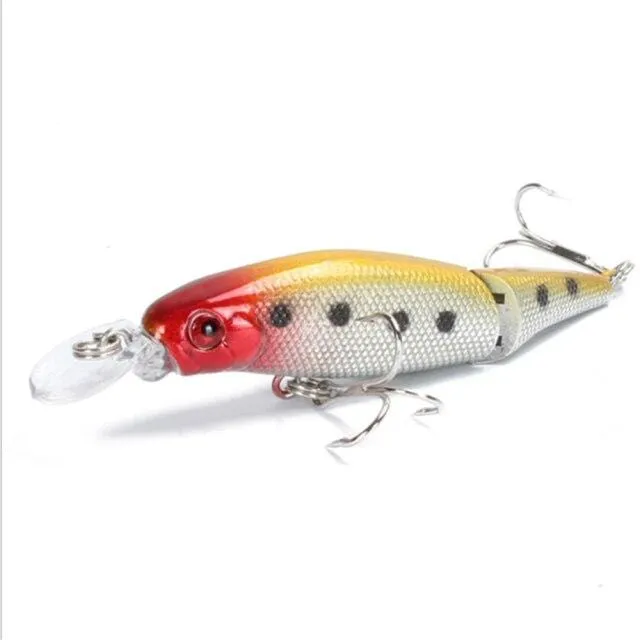 1 STÜCKE Wobbler Hecht Angelköder Multi Jointed Sections Harter Köder 85mm/7.4g Künstlicher Köder Minnow Crankbait Angelgerät Köder