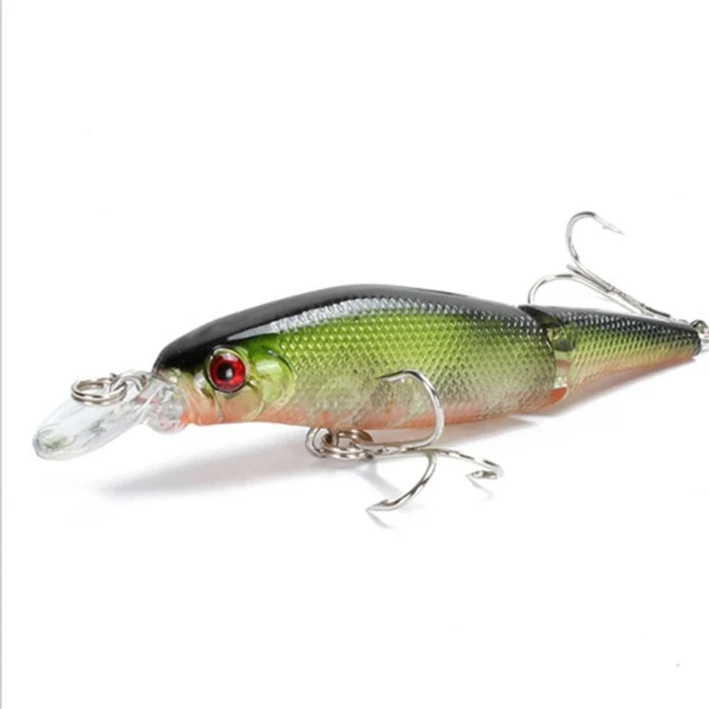 1 STÜCKE Wobbler Hecht Angelköder Multi Jointed Sections Harter Köder 85mm/7.4g Künstlicher Köder Minnow Crankbait Angelgerät Köder