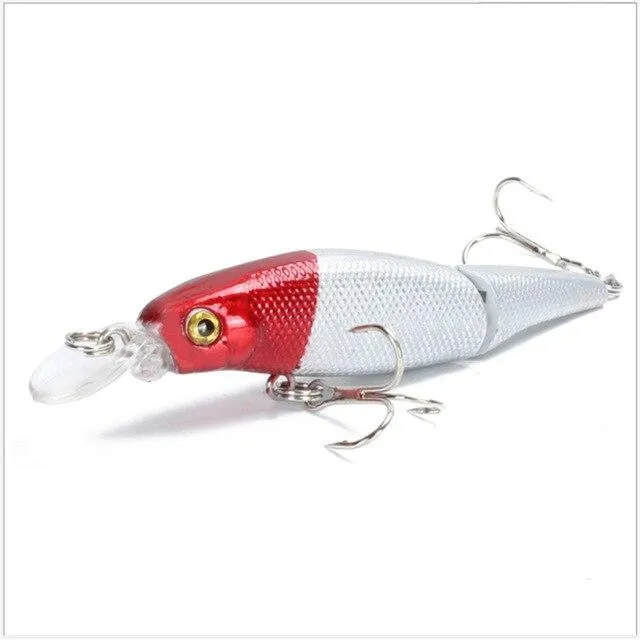 1 STÜCKE Wobbler Hecht Angelköder Multi Jointed Sections Harter Köder 85mm/7.4g Künstlicher Köder Minnow Crankbait Angelgerät Köder