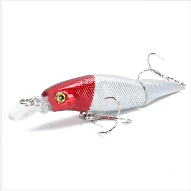 1 STÜCKE Wobbler Hecht Angelköder Multi Jointed Sections Harter Köder 85mm/7.4g Künstlicher Köder Minnow Crankbait Angelgerät Köder