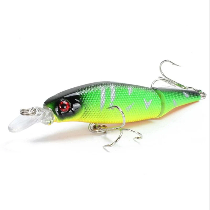 1 STÜCKE Wobbler Hecht Angelköder Multi Jointed Sections Harter Köder 85mm/7.4g Künstlicher Köder Minnow Crankbait Angelgerät Köder